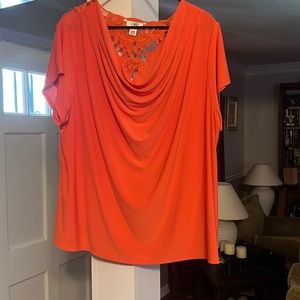 Orange shirt sleeve shirt
